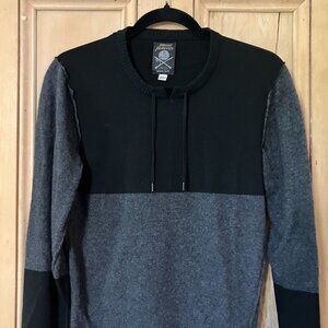 Diesel Industry Womens Colorblock Wool Designer Sweater Size Small Gray FA EXC